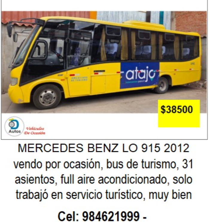 VENTAS BUS MERCEDES BENZ